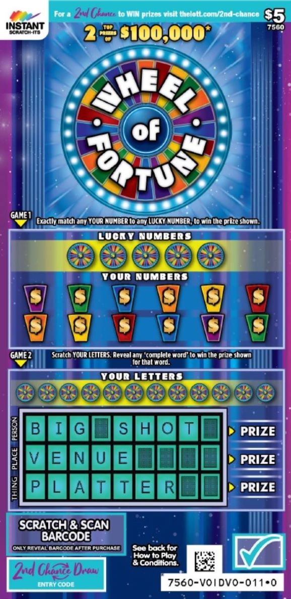 Wheel of Fortune Scratch Card