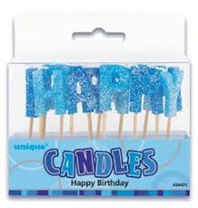 Candles Happy Birthday Blue