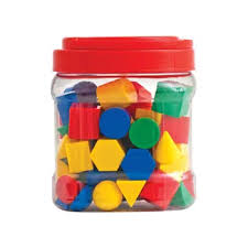 Teachables Geometric Shapes 4 colours 80 Piece Kids Blocks
