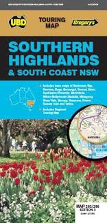 Southern Highlands & South Coast NSW Map UBD Gregorys