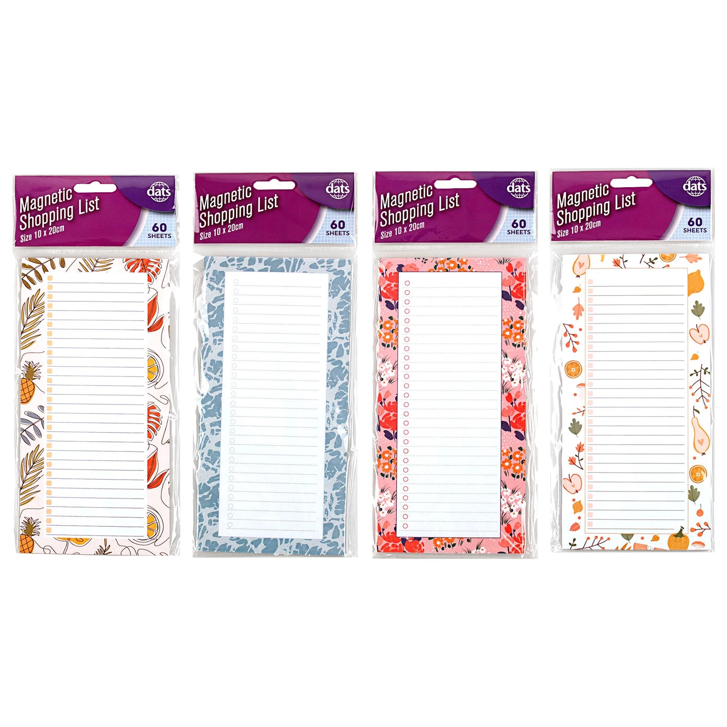 Magnetic Shopping List 10 x 20cm 60 Sheets