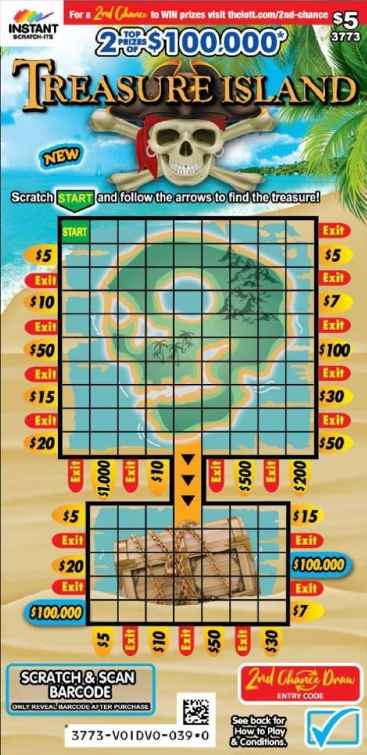 Treasure Island Scratch Card