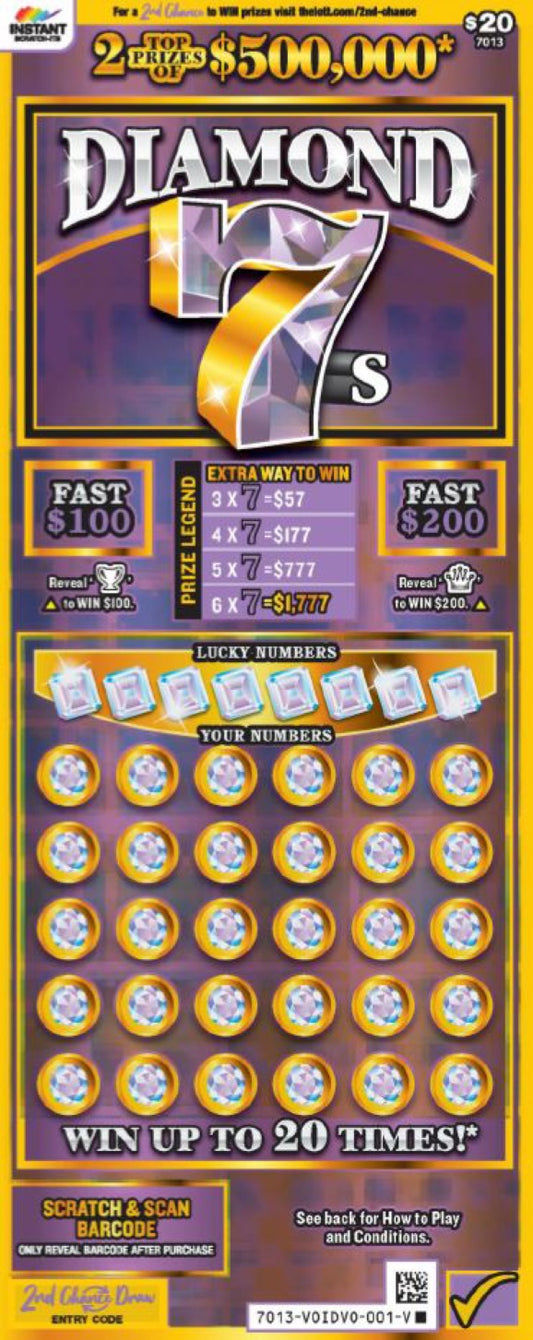 Diamond 7's Scratch Card
