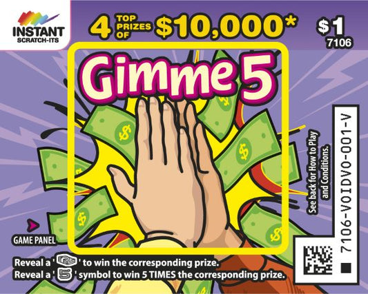 Gimmie 5 Scratch Card