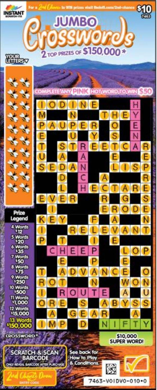 Jumbo Crosswords Scratch Card
