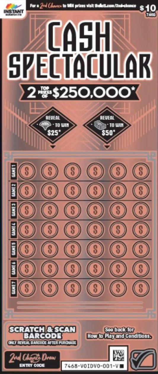 Cash Spectacular Scratch Card
