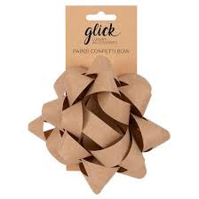 Brown Paper Confetti Bow