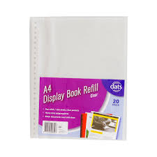Display Book Clear Refill Pockets A4 20 Pack