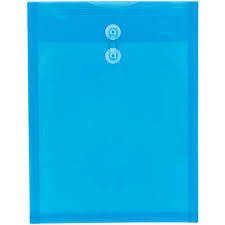 A4 Blue Document Holder with String Closure