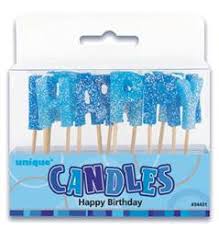 Candles Happy Birthday Blue