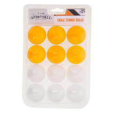 Table Tennis Balls Orange and white 12 Pack