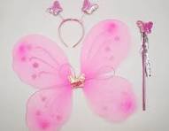 Butterfly Wings, Wand and Headband Self Decoration Set