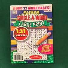 Kappa Puzzles Super Circle a Word Large Print Magazine