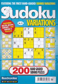 Beachcomber Sudoku Variations 200 Puzzles Magazine