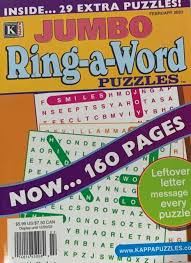 Kappa Puzzles Jumbo Ring a Word Puzzles Magazine
