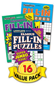 Penny Press Fill In Puzzles Magazine