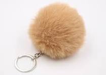 Fluffy Ball Keyring with attached Decoration