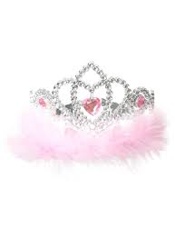 Kids Silver Crown with Pink Fur at Base