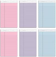 A4 writing Pad Purple, Blue, Pink and Green 8mm Ruled Sheets 50 Sheets Data