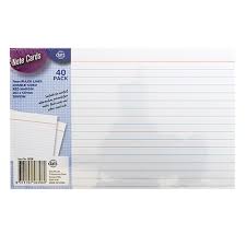 40 Pack Note Cards 7mm Ruled Dats