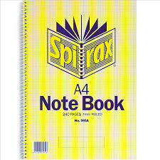 A4 Spirax Notebook 240 Pages 7mm Ruled Dats