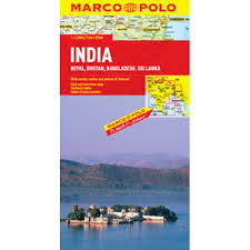India, Nepal, Bangladesh, Sri Lanka Map Marco Polo