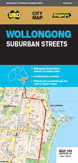 Wollongong Suburban Streets Map UBD Gregorys