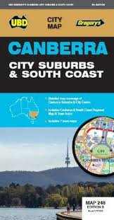 Canberra City Suburbs and South Coast Map UBD Gregorys