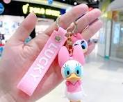 Daisy Duck Key Ring with Lucky written on it