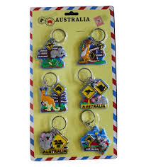 Australian Themed Keyrings 6 Pack