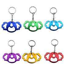 Variety of Colours Metal Koala Key Ring 6 Pack