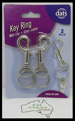 Key Ring With clip 2 Pack