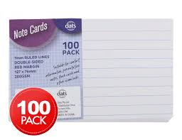 white note cards 100 pack 127x76mm