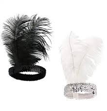 One Black Feather Party Headband