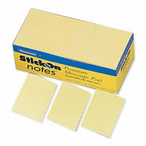 Stick on Notes 38x50mm 12x100 sheet pads Yellow